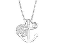 s.Oliver Jewel Dama Collar Plata Zafiro Zirconia SO PURE Ancla 2017246