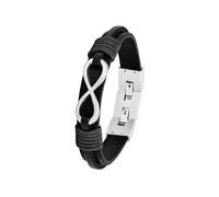 s.Oliver Jewel Pulsera Hombre Acero Inoxidable Cuero Infinity 2026136