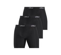s.Oliver Jh-34bl_LS Bóxer, 3 x Negro, S (Pack de 3) Hombres