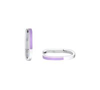 S.oliver Joya Mujer Pendientes Aros Acero Inoxidable Plata Púrpura 2035000