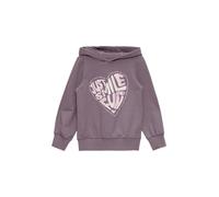 s.Oliver Junior 2149399 Sudadera con Capucha y Estampado de Purpurina, 4873purple, 104-110 Grande para Niñas