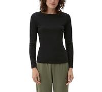 s.Oliver Manga Larga con Estructura Acanalada en Color Azul Marino, Negro, 46