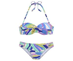 s.Oliver May-296 Juego de Bikini, Estampado Azul Verde, 42 / D Mujeres