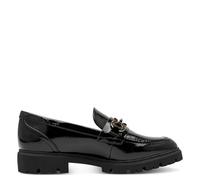 s.Oliver Mocasines Elegantes para Mujer con Hebilla Decorativa, Patente Negra., 39 EU