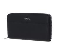 s.Oliver monedero Zip Around Wallet Grey / Black