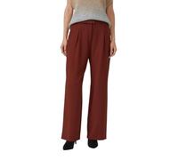 s.Oliver Pantalón de Sarga con cinturón y Cintura Alta, 3700_Rojo óxido, 44
