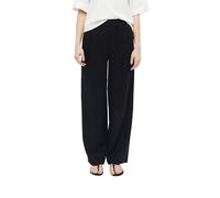 s.Oliver Pantalón Largo de Mujer de Mezcla de Lino 2179148, Negro, 36