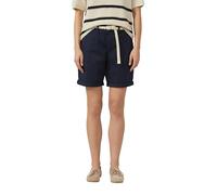s.Oliver Pantalones Cortos con cinturón Trenzado y Tinte de Prendas, 5959_Azul Marino, 46