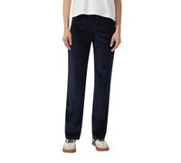 s.Oliver Pantalones de Pana para Mujer, Corte Regular, Media Altura, Pierna Recta, Azul Marino, 44