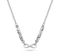 s.Oliver Para Mujer Joyería - Collares De Acero Inoxidable Con Infinity Design Y Eleganteen Beads En - Elegantee & Moderno - Perfecto Idea De Regalo