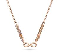 s.Oliver Para Mujer Joyería - Collares De Acero Inoxidable Con Infinity Design Y Eleganteen Beads En - Elegantee & Moderno - Perfecto Idea De Regalo