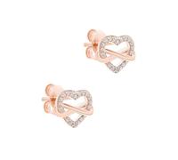 S.Oliver Para Mujer Joyería - Pendientes Y Aro En Plata 925 Con Corazón-Infinity Design - Apto Para El Día A Día, Elegante & Atemporal - Perfecto Idea De Regalo
