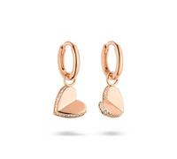 s.Oliver Pendientes de aro elegantes de plata de ley 925 pulida, oro rosa, resistentes al agua y respetuosos con la piel