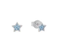 s.Oliver pendientes de plata de ley 925 niñas pendientes, con cristal, 0,5 cm, plata, estrella, Viene en caja de regalo de joyería