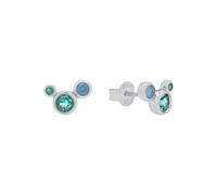 s.Oliver Pendientes de plata de ley 925 para mujer, con circonitas sintéticas, 0,9 cm, color azul, vienen en caja de regalo, 2039704, onesize, Plata de ley, Circonia cúbica