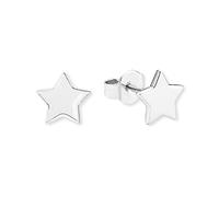 s.Oliver Pendientes de plata de ley 925 Pendientes de las señoras, 0,5 cm, plata, estrella, viene en caja de regalo de joyería