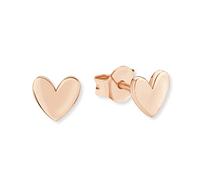 s.Oliver Pendientes de plata de ley 925 Pendientes de las señoras, 0,5 cm, Rose, Corazón, Viene en caja de regalo de joyería