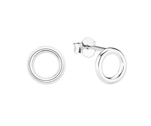 s.Oliver Pendientes de plata de ley 925 Pendientes de las señoras, 0,8 cm, plata, viene en caja de regalo de joyería