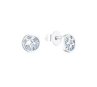 s.Oliver pendientes de plata esterlina 925 joyería del oído de los niños de las muchachas, con synth. del zirconia cúbico, 0,6 cm, plata, estrella, Viene en caja de regalo de la joyería