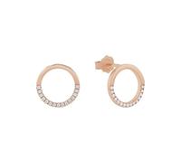 s.Oliver Pendientes de tachuelas, Joyas para las orejas con Sintetizador de circonio, 1.2 cm, Rosé, Se presenta en un estuche de regalo de joyería, 2026069