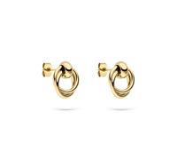 s.Oliver Pendientes elegantes de acero inoxidable pulido, color dorado, resistentes al agua y respetuosos con la piel
