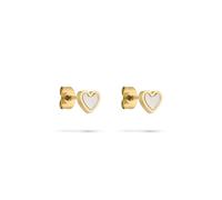 s.Oliver Pendientes elegantes de acero inoxidable pulido, color dorado, resistentes al agua y respetuosos con la piel
