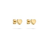 s.Oliver Pendientes elegantes de acero inoxidable pulido, color dorado, resistentes al agua y respetuosos con la piel