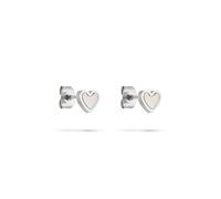 s.Oliver Pendientes elegantes de acero inoxidable pulido - plata - resistente al agua y delicado con la piel