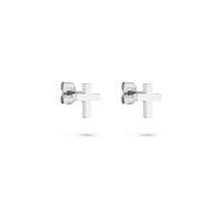 s.Oliver Pendientes elegantes de acero inoxidable pulido - plata - resistente al agua y delicado con la piel