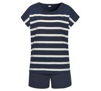 s.Oliver Pijama de pantalón corto azul oscuro / offwhite XS azul oscuro / offwhite