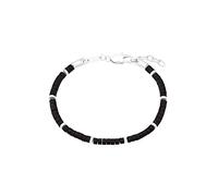 s.Oliver pulsera de acero inoxidable de los hombres de la joyería del brazo, con ágata, 20+2 cm, plata, Viene en caja de regalo de joyería, 2033927