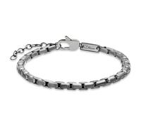 s.Oliver Pulsera de acero inoxidable mate para hombre, con pistola IP, cadena veneciana ajustable hasta 22 cm, resistente al agua y respetuosa con la piel