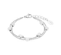 s.Oliver pulsera de acero inoxidable niña niños brazo joyas, 14+2 cm, plata, corazón, Viene en caja de regalo de joyería