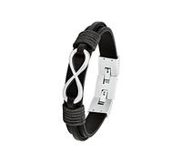 s.Oliver pulsera de acero inoxidable para hombre, 20,5+1,5 cm, plata, Infinity, Se entrega en estuche de regalo