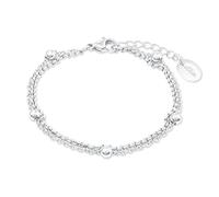 s.Oliver pulsera de acero inoxidable señoras brazo joyas, 16+4 cm, plata, Viene en caja de regalo de joyería