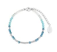 s.Oliver pulsera de acero inoxidable señoras brazo joyas, con perla de vidrio, 16+4 cm, plata, Viene en caja de regalo de joyería