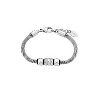 s.Oliver Pulsera de plata de ley 925/acero inoxidable para mujer, con motivo, viene en caja de regalo.