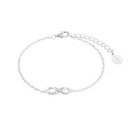 s.Oliver pulsera de plata de ley 925 joyería del brazo de las señoras, con zirconia cúbico synth., 16+3 cm, plata, Infinito, Viene en caja de regalo de joyería