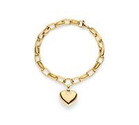 s.Oliver Pulsera elegante de acero inoxidable pulido - oro - cadena de eslabones ajustable hasta 20 cm - resistente al agua y respetuosa con la piel