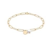 s.Oliver Pulsera elegante de acero inoxidable pulido - oro - cadena de eslabones ajustable hasta 21 cm - resistente al agua y respetuosa con la piel