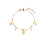 s.Oliver Pulsera elegante de acero inoxidable pulido - oro - cadena rolo ajustable hasta 21 cm - resistente al agua y respetuosa con la piel