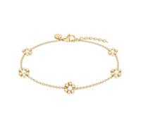 s.Oliver Pulsera elegante de acero inoxidable pulido - oro - cadena rolo ajustable hasta 21 cm - resistente al agua y respetuosa con la piel