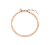 s.Oliver Pulsera elegante de acero inoxidable pulido, oro rosa, ajustable hasta 21 cm, resistente al agua y agradable a la piel
