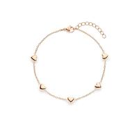 s.Oliver Pulsera elegante de acero inoxidable pulido, oro rosa, cadena ajustable hasta 21 cm, resistente al agua y respetuosa con la piel