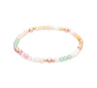 s.Oliver Pulsera elegante de acero inoxidable pulido, oro rosa, cadena de bolas ajustable hasta 18 cm, resistente al agua y respetuosa con la piel