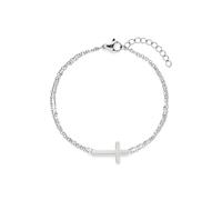 s.Oliver Pulsera elegante de acero inoxidable pulido - plata - cadena de ancla ajustable hasta 21 cm - resistente al agua y respetuosa con la piel