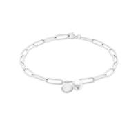 s.Oliver Pulsera elegante de acero inoxidable pulido - plata - cadena de eslabones ajustable hasta 21 cm - resistente al agua y agradable para la piel