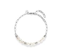s.Oliver Pulsera elegante de acero inoxidable pulido - plata - cadena de eslabones ajustable hasta 21 cm - resistente al agua y agradable para la piel