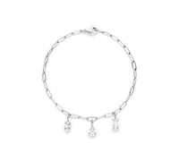 s.Oliver Pulsera elegante de acero inoxidable pulido - plata - cadena de eslabones ajustable hasta 21 cm - resistente al agua y agradable para la piel