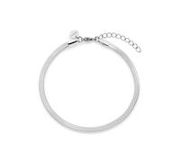 s.Oliver Pulsera elegante de acero inoxidable pulido - plata - cadena de serpiente ajustable hasta 21 cm - resistente al agua y respetuosa con la piel
